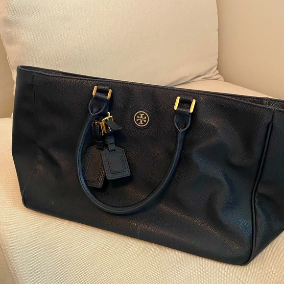 Navy Tory Burch Tote Bag - Picture 1 of 12